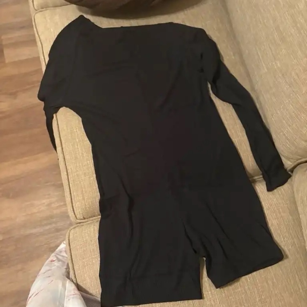 Yoga Women's Black Long Sleeve Bodysuit